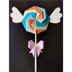 魔法棒折纸手工儿童材料制作彩纸折叠双面立体美术画画趣味卡纸