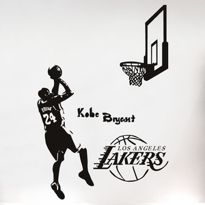 篮球nba明星墙贴科比投篮海报自粘贴纸学生宿舍卧室墙壁装饰贴