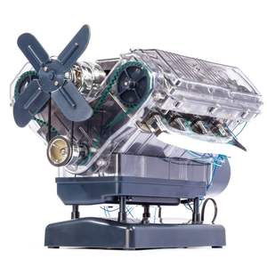 v8玩具diy迷你发动机模型仿真八缸引擎可动拼装汽车模包邮