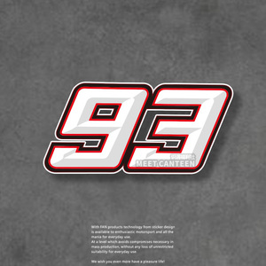 识遇福利社车摩托gp马奎斯93反光贴摩托车电动车贴支持定制163