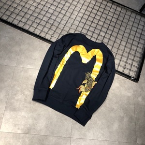 日本潮牌福神卫衣2020新款金色大m锦鲤刺绣长袖纯棉男女装情侣款