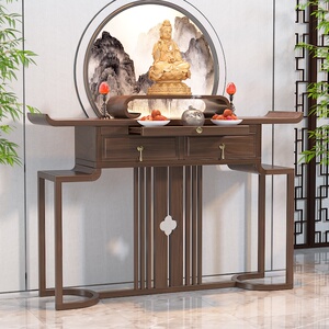 供桌香案实木佛台家用现代风格新中式供台佛龛香烛桌神台别墅玄关