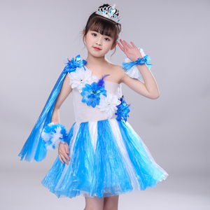 儿童环保服装自制亲子环保时装秀走秀表演服幼儿园手工制作公主裙