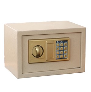 全钢家用办公小型保险箱床头码险e柜投保密保币管箱收款箱储蓄罐