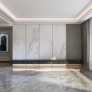 客厅现代集成墙板自装木饰面板电视墙新中式床头背景墙硬软包建材