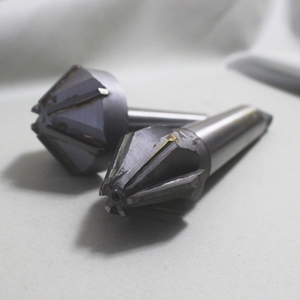 度60锥90孔倒角直去柄硬质铣刀刀角毛刺柄钨钢锪钻倒镶内度合金器