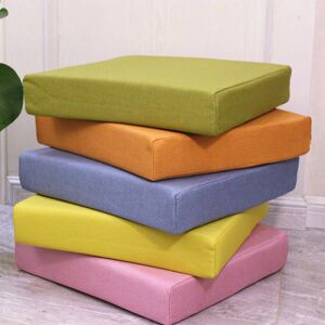 定制亚麻坐垫高密度海绵垫子沙发垫子坐垫加厚飘窗垫椅子增高垫硬