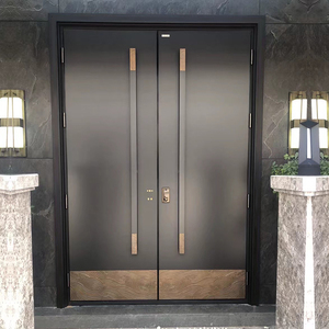 新款别墅大门双开门家用进户门中式现代风铜门定制防爆铸铝门高端