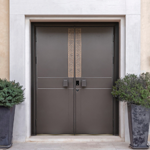 铸铝门别墅大门双开门农村防爆对开门家用自建房铜大门进户入户门