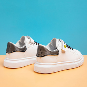 官网笨笨熊男童小白鞋秋款全皮厚底白色板鞋中大童儿童鞋子春秋