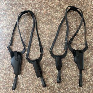 64式77式92式92g真皮腋下枪套训练制式腰部快把套战术肩背带枪套