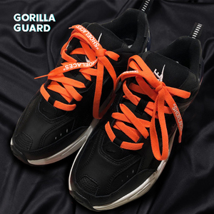 适配耐克nike m2k teknoblack黑白鞋ow红蓝橙色字母shoelaces鞋带