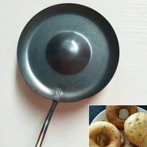 油饼勺子炸油粑粑铁勺子葱油老式黑铁面窝勺圈圈饼凸勺工具海蛎勺