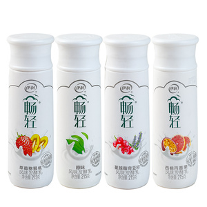 伊利畅轻酸奶215gx4瓶西柚百香果蔓越莓奇亚籽草莓猕猴桃原味可选