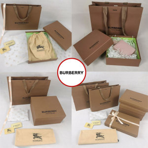 burberry巴宝莉包装香水礼盒袋子手提袋纸袋衣服包包皮带围巾盒子