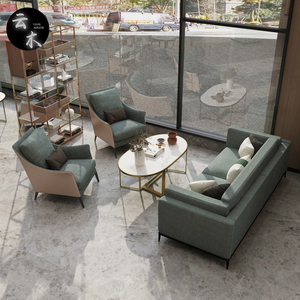 售楼处洽谈沙发组合会所卡座沙发现代酒店大堂接待样板房家具定制