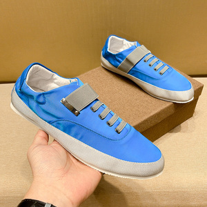 男鞋老北京冰丝透气帆布鞋男士2022新款亮蓝色一脚蹬懒人鞋休闲鞋