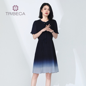 t0380j02l862新款女优雅气质收腰七分袖中长裙tribeca翠贝卡旗舰店