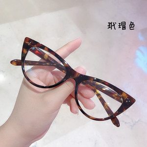 网红眼镜猫眼框
