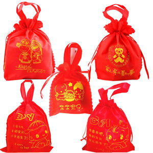 满月红蛋袋子无纺布喜蛋袋子喜糖袋子男女宝宝满月出生日回礼袋
