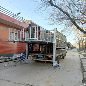 猪笼车改装垂直升降尾板生猪调运装车神器高栏装卸猪液压升降尾门