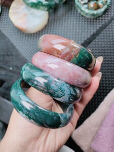 00紫福玛瑙店淘宝水草玛瑙手镯印度天然七彩玛瑙绿色水晶玉髓冰透