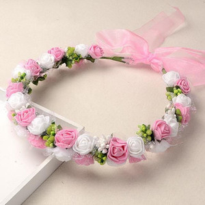 新娘休闲头花圈花环头戴仙小景点新款拍照婚房硬圈头上头饰韩式装