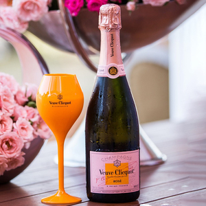法国凯歌皇牌粉红玫瑰香槟起泡酒veuve clicquot rose礼盒装750ml