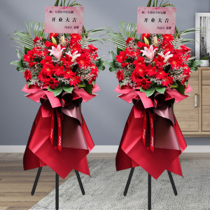 开业花篮开张三脚架鲜花速递同城成都北京杭州广州乔迁花店配送花