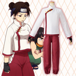 火影忍者天天中华旗袍装 动漫cosplay角色扮演男女装带手套装现货