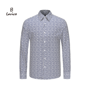 【商场同款】lavico/朗维高男装长衬条纹商务正装时尚长袖衬衫男