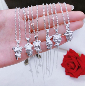 儿童银项链生肖