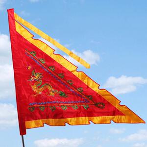 00终年销售冠军淘宝龙凤旗双面刺绣三角旗龙旗凤旗龙凤令旗五色旗庙