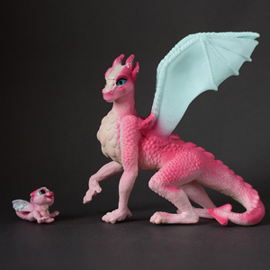 2019德国思乐42436飞龙宝宝仿真精灵动物模型玩具盒装散件