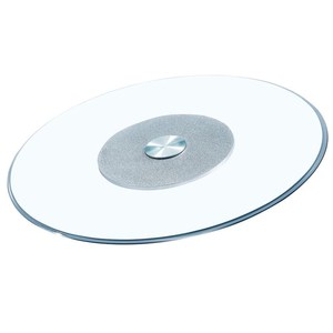 桌子上的餐桌旋转圆盘长方形小转盘家用钢化玻璃圆桌面带转盘转心