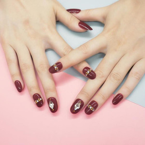 新娘甲片美甲结婚防水