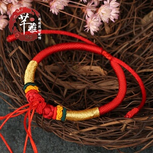 编手链女手工编织粗绳