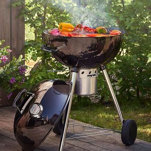 fireplus庭院烧烤炉木炭户外烧烤架便携式搪瓷焖烤炉家用美式bbq