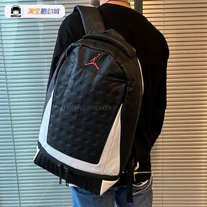 air jordan aj10 aj12 aj13 黑白熊猫篮球背包双肩书包9a1898