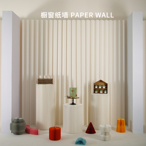 创意折叠纸墙橱窗背景墙可移动简易风琴屏风背景挡板间隔折屏隔断