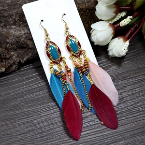 西双版纳傣族耳环复古民族风度假风泰国长款个性气质耳饰耳夹女