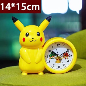 皮卡丘闹钟儿童专用学生用宠物小精灵钟表卧室床头桌面比卡丘时钟