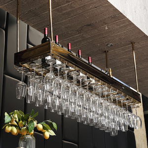 轻奢吧台吊架不锈钢酒架置物架红酒杯架酒杯架悬挂倒挂红酒架家用