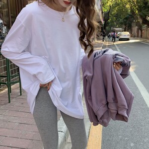 卫衣打底神器内搭露白边下摆大白t里面搭配的叠穿t恤冬内衬打底衫