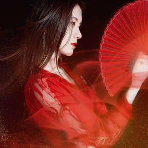 红昭愿舞蹈服女古装鞠婧祎同款汉服飘逸学生现代古典扇子舞演出服