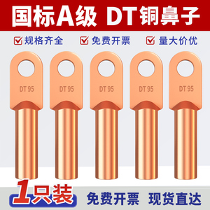 国标DT铜鼻子接线端子电缆线鼻子接头16/25/35/70/95/185/240平方