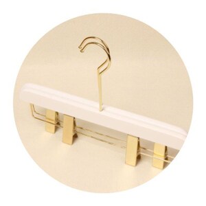 白色木衣架女装防滑服装店儿童衣服撑子衣架子挂衣架晾衣架多夹子