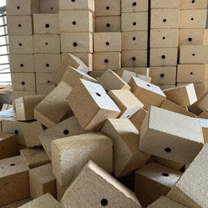 木托盘脚墩免熏蒸刨花墩木屑脚墩 木墩 木块脚墩锯末墩