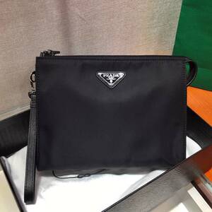 prada普拉达男包 男士商务休闲手提手拿包尼龙布钱包信封包公文包