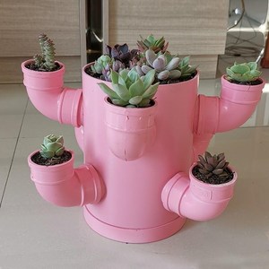 001人付款淘宝促销pvc管花盆花架阳台种菜客厅花架幼儿园种植花架装饰